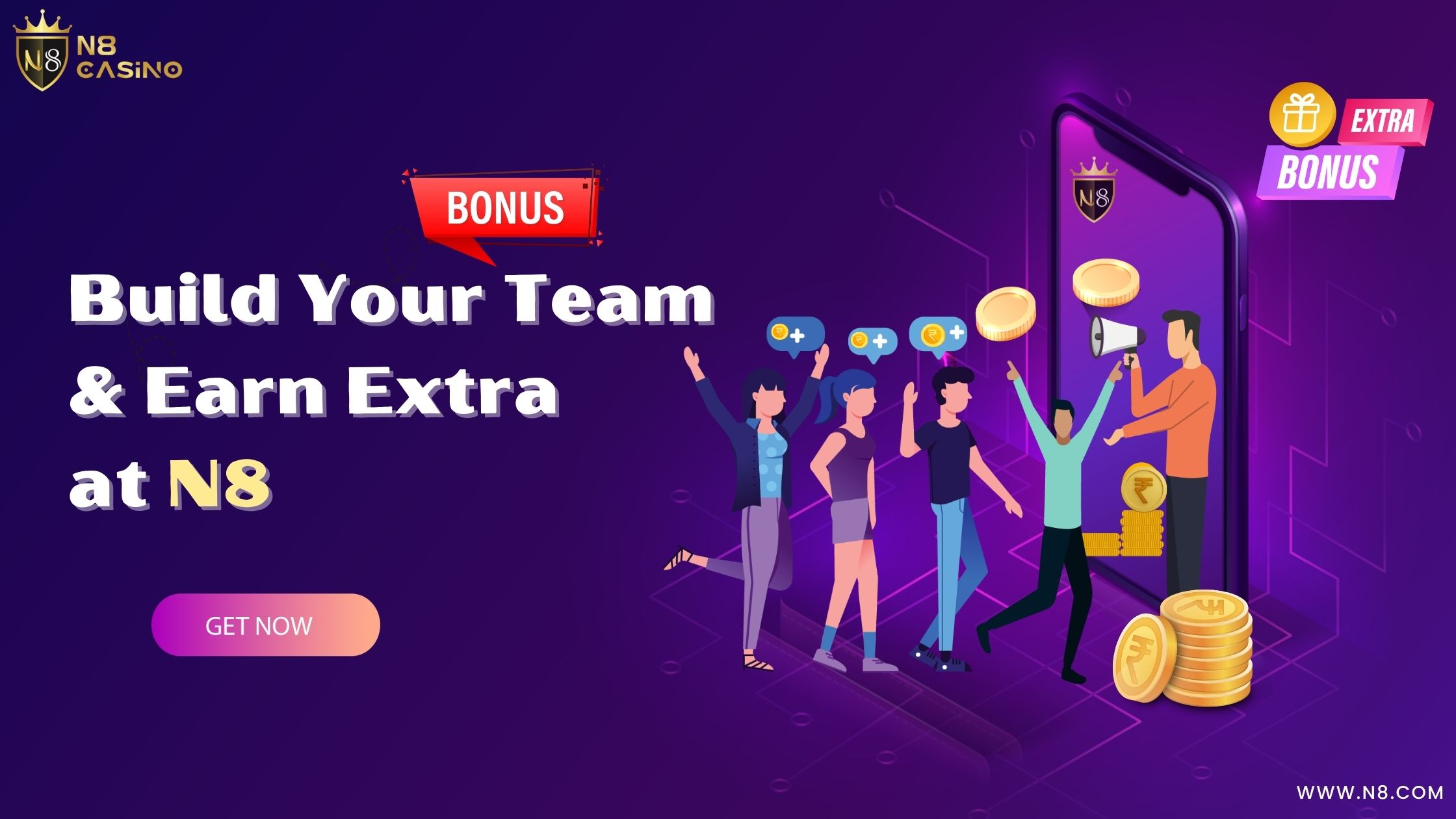 earn extra buy team offer from n8 casino